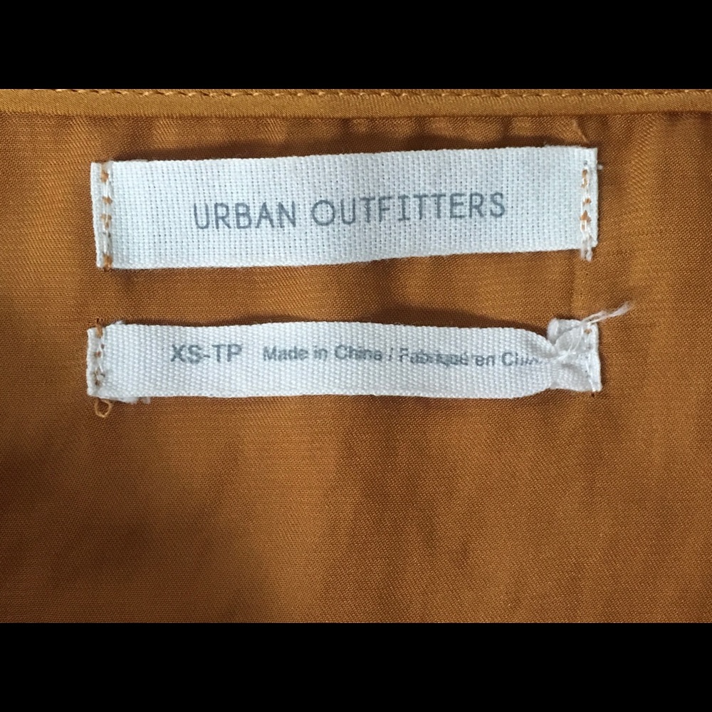 Urban Outfitters Mustard Yellow Satin Lace Cami XS - Picture 10 of 11